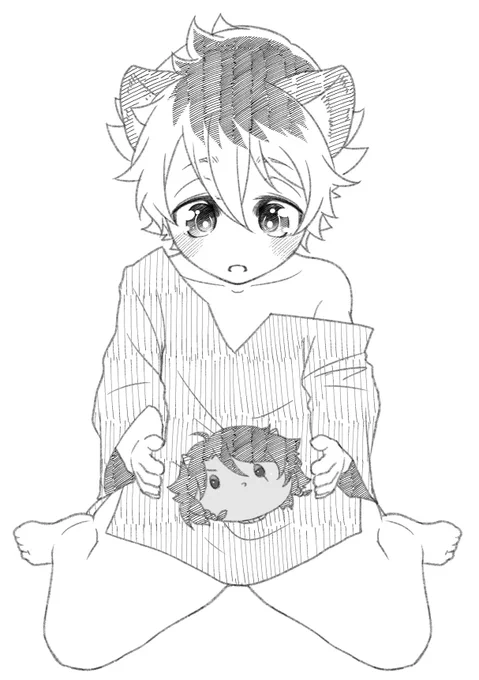 #twst_BL レオラギ
※※年齢操作注意※※
再掲

tm🦁さんとショタ🍩 