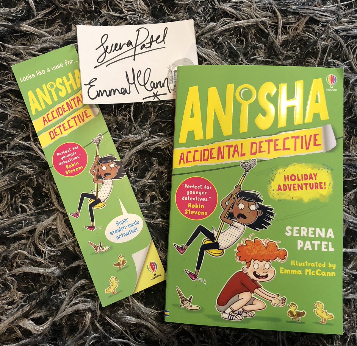 SerenaKPatel's tweet photo. Time for a publication week giveaway! To win a copy of the new book Holiday Adventure (out tomorrow!) along with bookmark and one of my limited stash of double signed bookplates, please like and retweet this tweet. I’ll pick a winner on Friday afternoon. 💛📚 https://t.co/OXmy0pzqBS