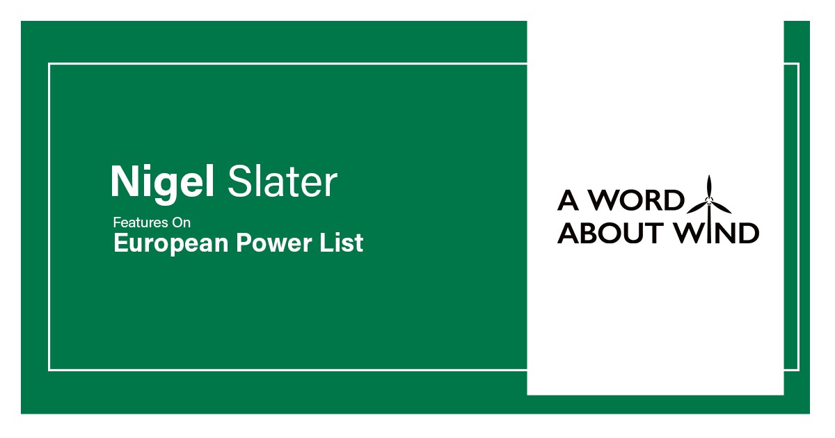 We're proud to share that our very own Nigel Slater was ranked #30 on the European Power List 100 by #AWordAboutWind. The list ranks and profiles business leaders in Europe that exert the most influence on the wind industry.