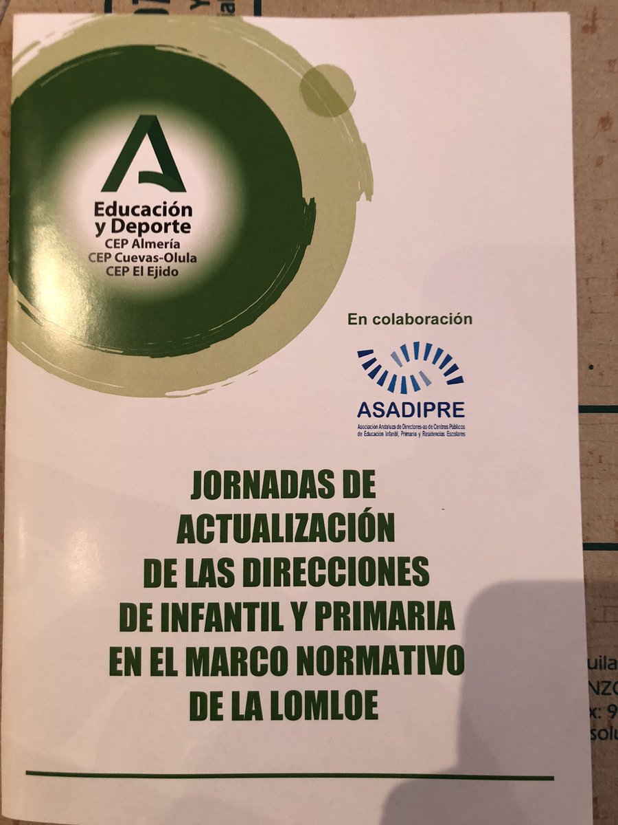 rafillus's tweet photo. Jornadas de actualización de las direcciones de infantil y primaria en el marco normativo de la LOMLOE en vera @asadipre @cepalmeria @cepcuevasolula @EducaAnd @pejayala @cepejido https://t.co/p3Ej9ff2YP