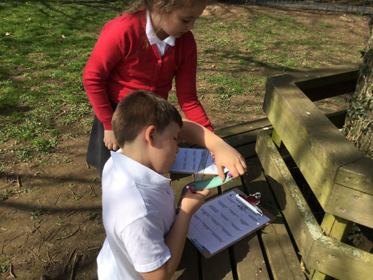 CastlePark_Cald's tweet photo. Measuring scavenger hunt in the sun. Y3 love practical maths and outdoor learning! @EAS_Numeracy #outdoorlearning #enjoymentinlearning https://t.co/H6JgLc4QGm