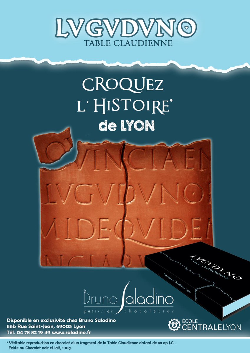 RobertoVargiolu's tweet photo. La Tablette LVGVDVNO #Lyon #TableClaudienne parmi "Les 5 curiosités à apprendre au salon du Livre Antiquité pour briller en société" lu dans @Le_Progres ! Merci à @RobDelord pour la mise en avant de ce souvenir 100% #Lyonnais #Culture issu de la recherche #Gourmande @CentraleLyon https://t.co/3bEOQQ51ZV