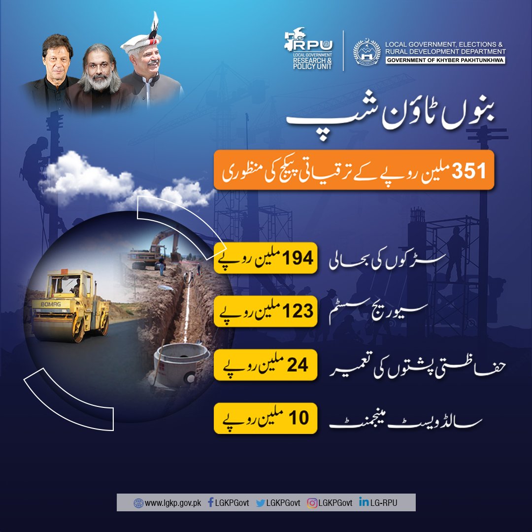 YarMKNiazi's tweet photo. حکومت خیبر پختونخوا کا بنوں ٹاون شپ کے لیے 351 ملین روپے کے ترقیاتی منصوبوں کی منظوری۔
@FaisalAminKhan
#KPKUpdates
#BanniGul https://t.co/PlSt96mmUR