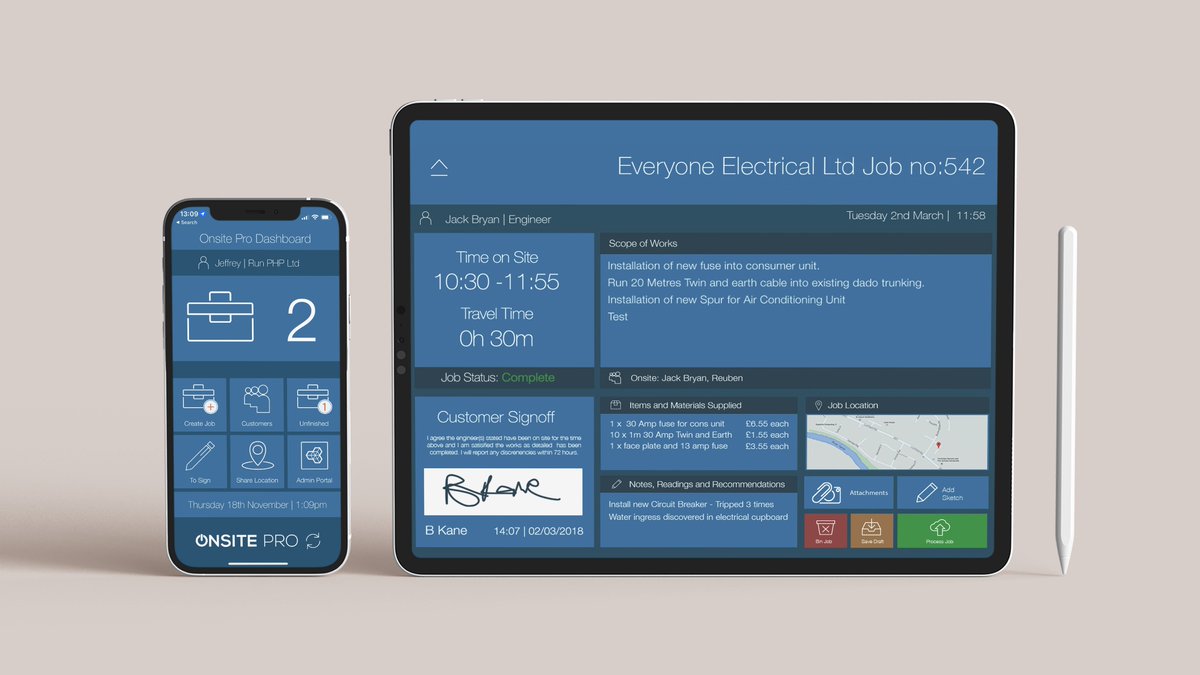 Replace traditional, paper-based processes throughout your business with Onsite Pro!
Get a trial at onsitepro.co.uk today! #paperless #jobsheet #timesheet #engineers