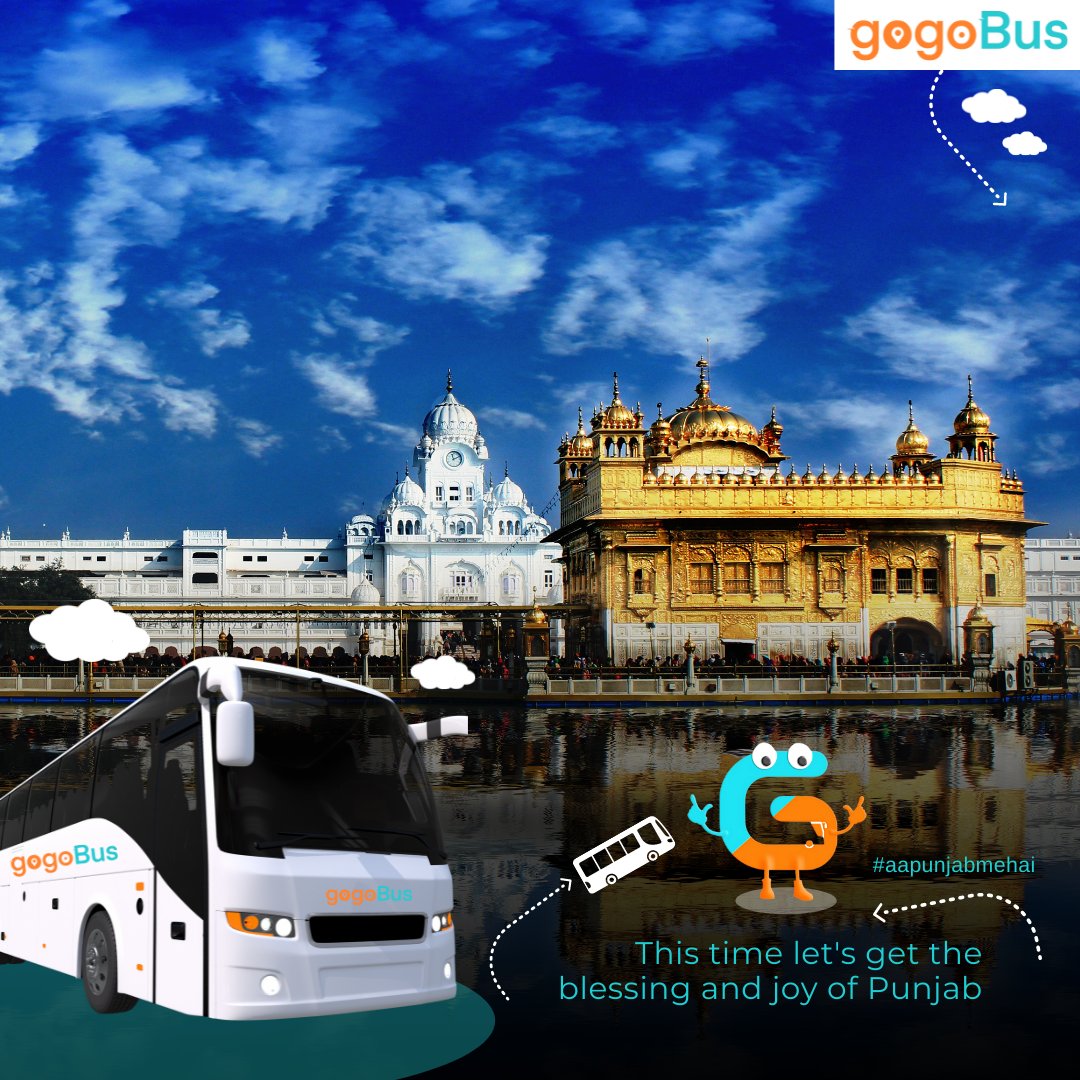 gogoBusGlobal's tweet photo. Explore Punjab's best sightseeing places, tourist attractions, and Golden temple with gogoBus.
.
.
#gogobus #gogobusdaily #gogobustrending #gogobusapp #gogolife #travelwithgogo #gogobusnew #busservices #busbooking #bus
#travel #nature #photography #travelphotography https://t.co/9ifROJ4GDF