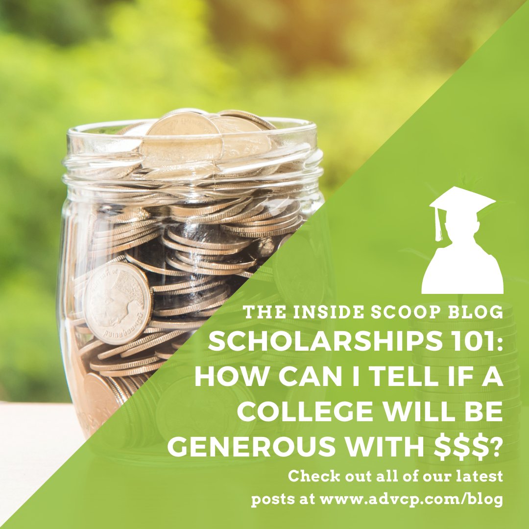 ADVCollegePlan's tweet image. DO YOU WANT THE INSIDE SCOOP ON COLLEGE ADMISSIONS?

Visit our blog for the insiders guide to college admissions...This weeks post, “How can I tell if a college will be generous with $$”? 

#collegeadmissionstips #freecollegeadmissionstips #collegetipsforteens #collegescholarship