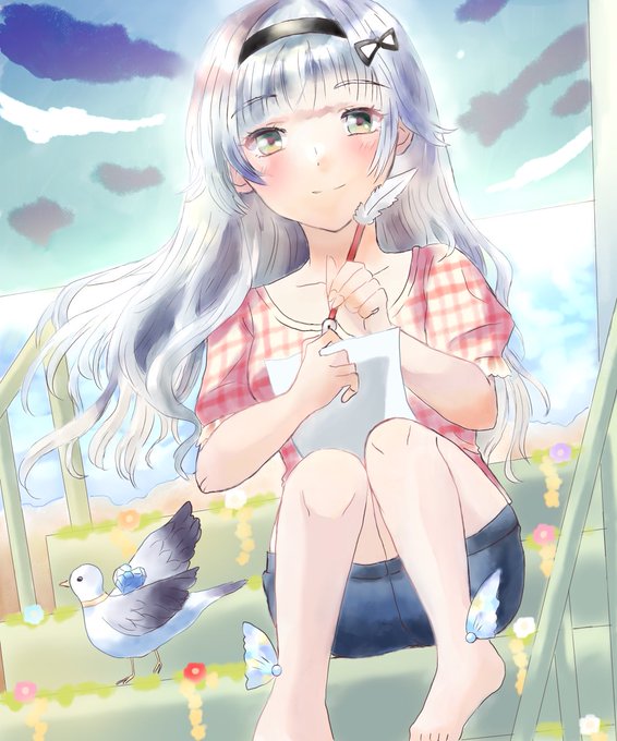 手紙を書く女のtwitterイラスト検索結果