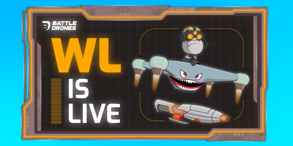 battledrones_io's tweet photo. REMINDER!

Our WL is OPEN! 🚨

The Battle Drones NFT Mint is fast approaching and WL spots are in high demand. You are going to want your hands on one! 

UTILITY: Customisable In-game Character | Exclusive Early Game Access | Unlocks P2E | Staking | Loaning | + more 💎🚀 https://t.co/Z1xxy6lwy1