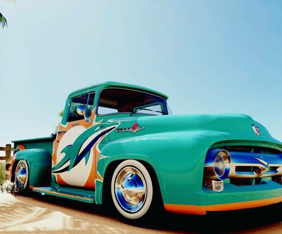 SeanBrooks777's tweet photo. Any Dolphins fans appreciate a vintage Miami Dolphins truck?   #Finsup #Dolphinstwitter https://t.co/AdAy4LGY0V