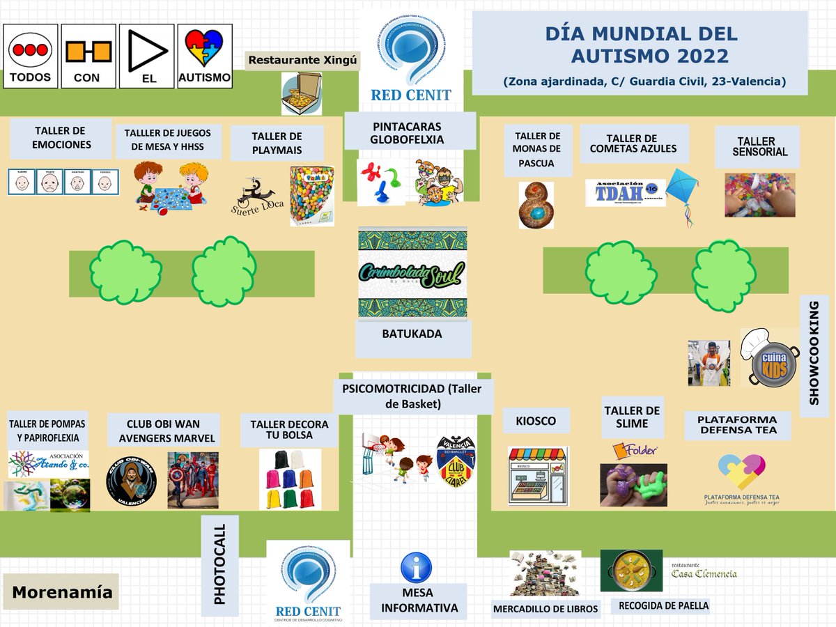 RedCenit's tweet photo. Os recordamos que el sábado 2 de abril será nuestra Jornada de Concienciación sobre el #TEA. 
¡Estaremos en la zona ajardinada de C/ Guardia Civil, 23 a partir de las 10:00 h. con un montón de actividades para todos!
@CBClaret @cuinakids @tdahmas16 @defensatea @FolderValencia https://t.co/sItKkBbt23