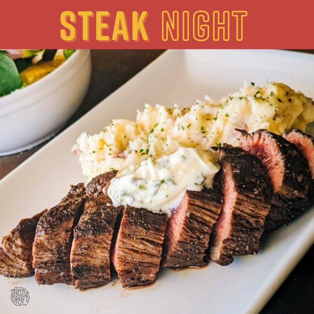 At Thistle, good company isn't rare, especially not on Wednesday Steak Nights! 😉 Tonight, stop by around 5pm for your very own Bistro Steak, coupled with two seasonal sides.