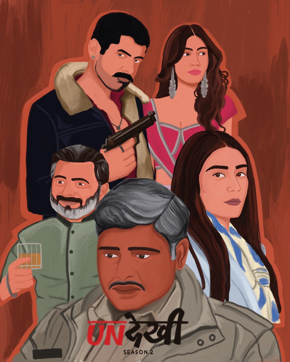 A portrait of the layered characters of Undekhi S2 by #Disha @SonyLIV