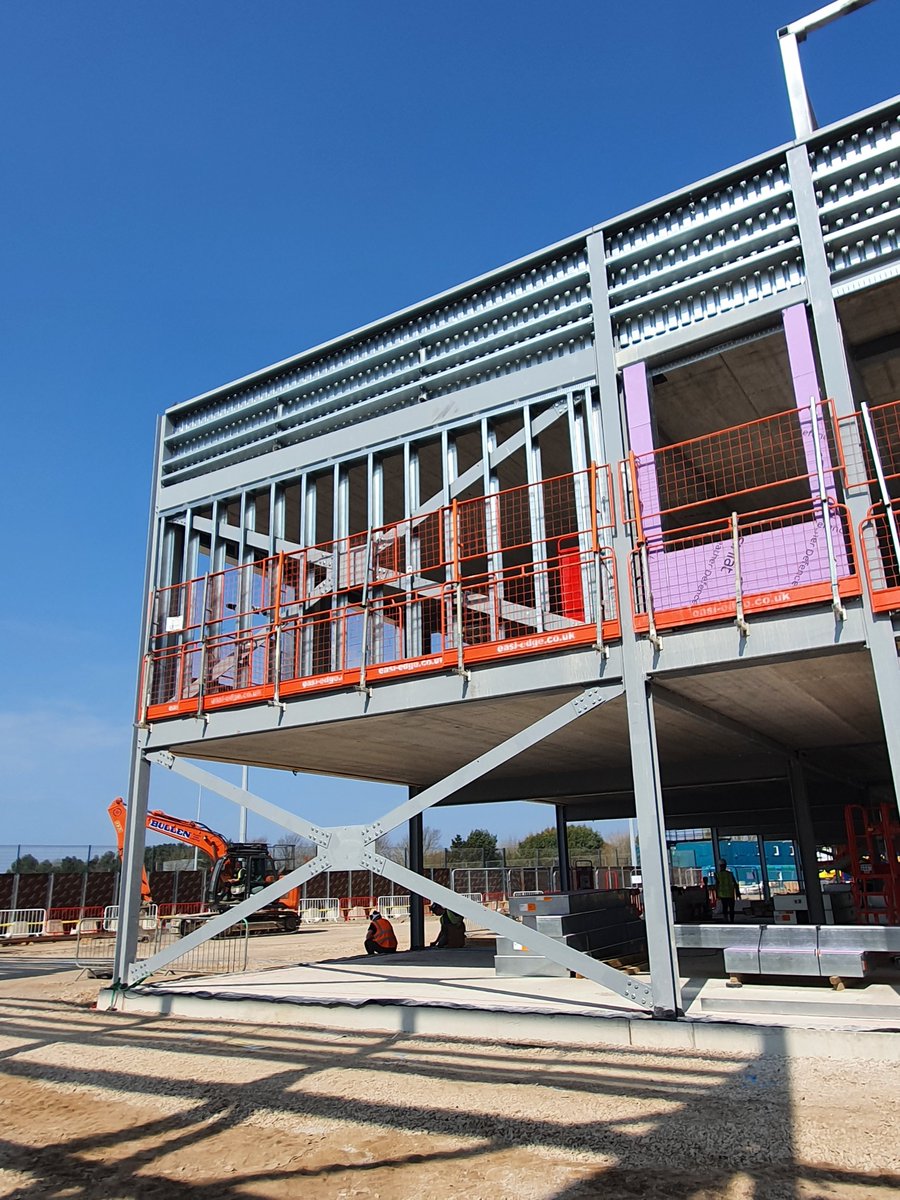 EOS pre-made panel install underway at Lytham St Annes High School for Wates Construction.