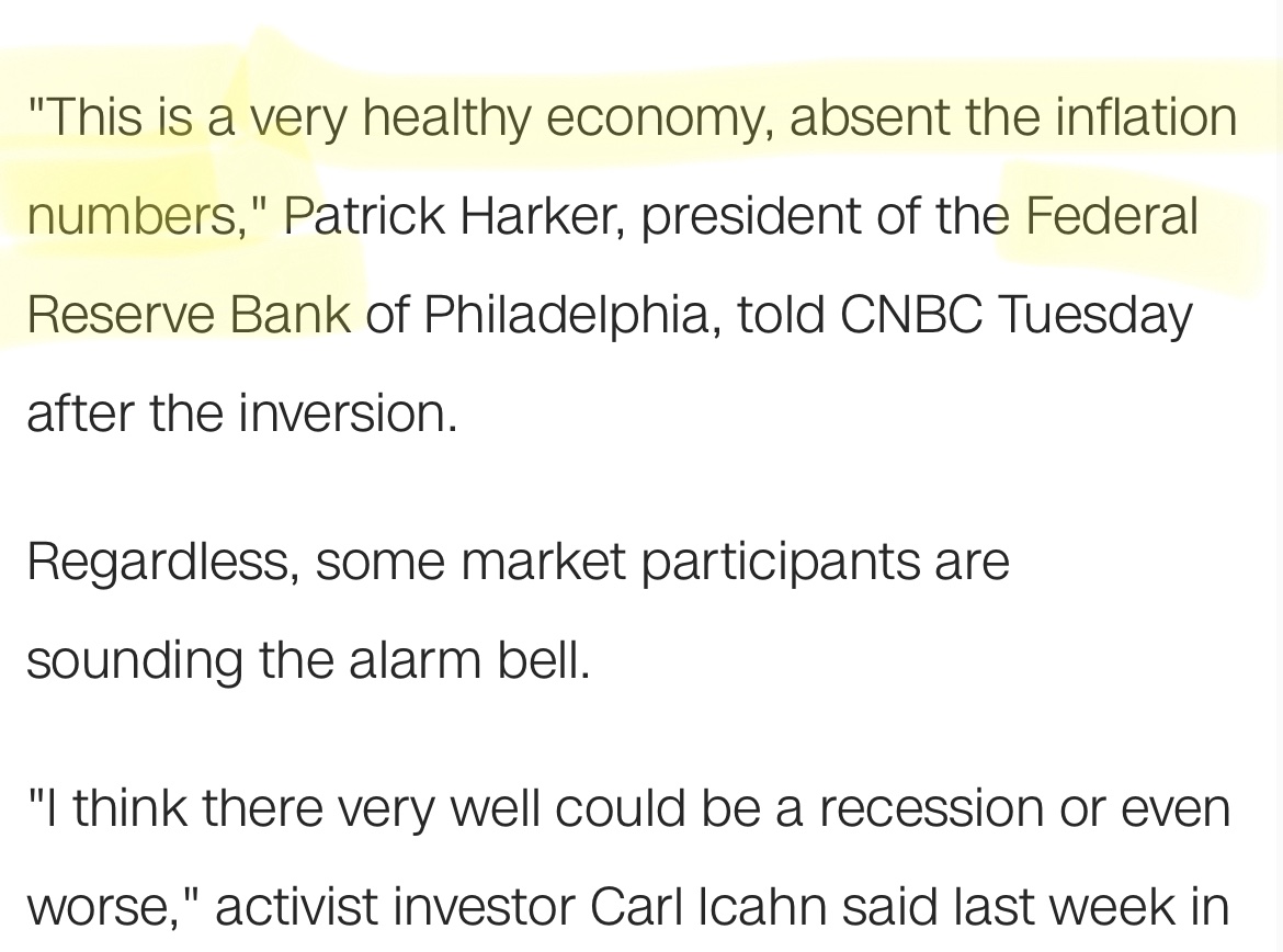 LegalizedNature's tweet photo. The president of a Federal Reserve Bank telling us the “economy is very healthy, absent the inflation numbers” is like a doctor saying you’re in great health, absent the growing brain tumor you’ve had for years that I’ve been hoping would just go away. https://t.co/lz7bhltZll