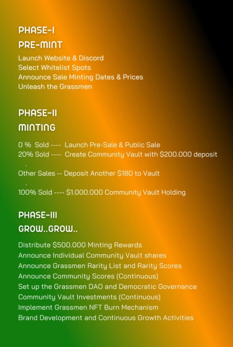 NHighroller's tweet image. 🌱ROADMAP

@GrassmenNFT
#nftart #NFTProject #NFTCommunity