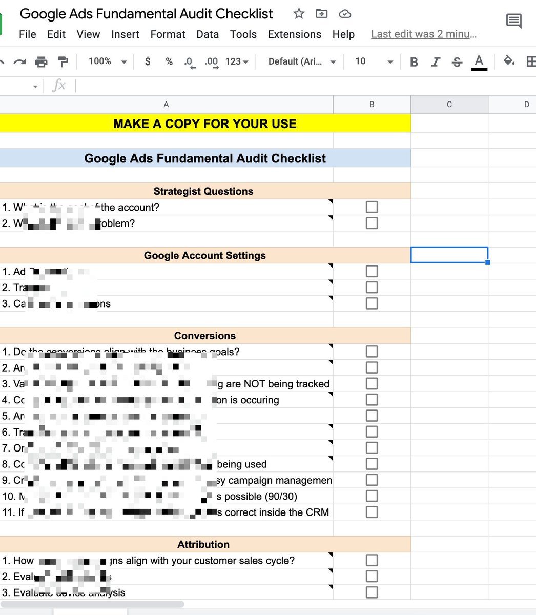 Want my Google Ads Fundamental Audit Checklist for FREE? 

Do these 2 things and it's yours

1. Retweet this 
2. Comment "audit"