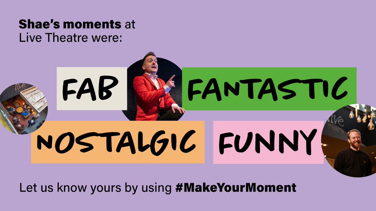 Some great feedback in from recent audience members for #MakeYourMoment  - check out the website as it’s time to live in the moment again this spring.
With so much to experience across NewcastleGateshead,
let’s get back to #MakingMoments!
makeyourmoment.org.uk