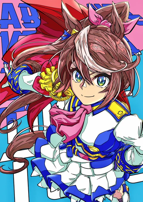 #今月描いた絵を晒そう   その1
フォロワーさんの推しが描きたいの3〜5人目
とにかく明るくカラフルに 