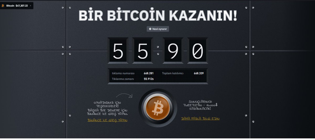 #BitcoinButton #Binance 
i had so much fun clicking ont he bitcoin button.