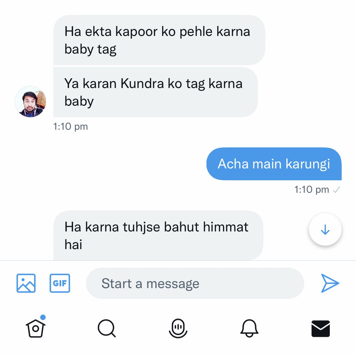 Kundan wants me to tag <a href="/kkundrra/">Karan Kundrra</a> and <a href="/ektarkapoor/">Ektar Kapoor</a>…

Ye lo, jaaneman @kundan_savle 😘

Saath mein bhejuuu <a href="/itsmetejasswi/">Tejasswi Prakash</a> ko bhi kar rahi hu ❤️