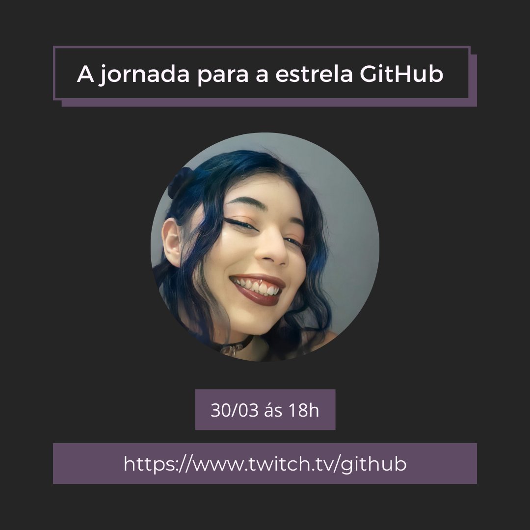Hoje, quarta-feira, dia 30/03, eu estarei no canal do GitHub com a galera do <a href="/GitHubBrasil/">GitHub Brasil</a> falando sobre "A jornada para a estrela GitHub". Muita gente me pergunta sobre o programa GitHub Stars, como entrei e etc., então anota na agenda 💙

meetup.com/GitHubBrasil/e…