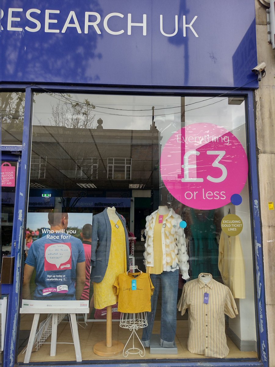 ElmParkShop's tweet photo. Today's window display. We hope you like it. Nice and bright......spring is here. 

#CRUK https://t.co/0nyGCTldM9
