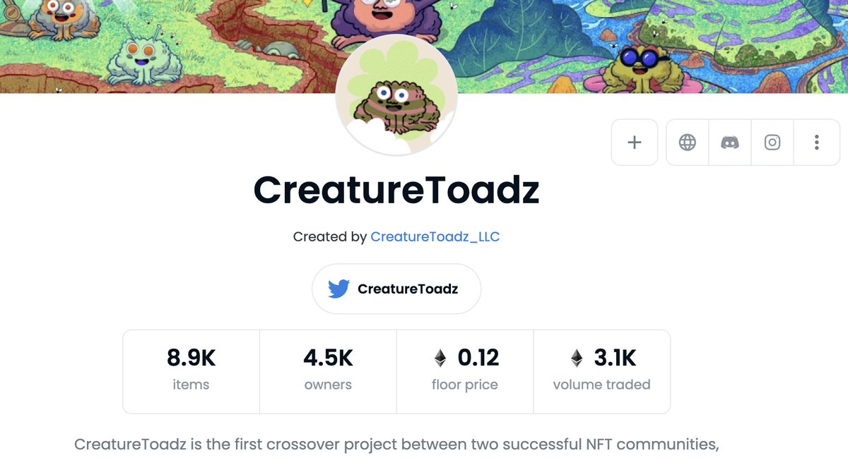 CreatureToadz's tweet photo. We dedicate this milestone to all the people who have believed in this project since day one! 

We are here to make a positive change, and we'll succeed. https://t.co/ZT4EDaANlZ