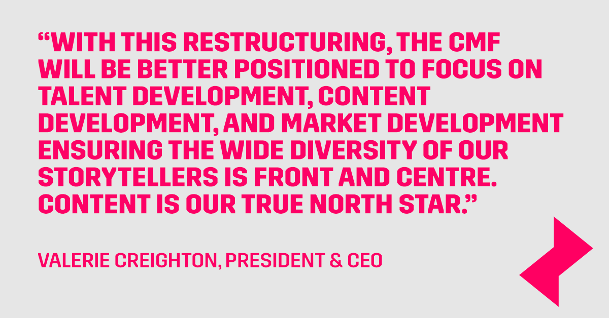 CMF_FMC's tweet image. Following consultations with leaders and creators representing the diversity of the country, the CMF developed a strategy to grow Canada’s screen-based industries, and an Equity and Inclusion Strategy. Here's how we plan to better serve Canada's creators: 
cmf-fmc.ca/news/canada-me…