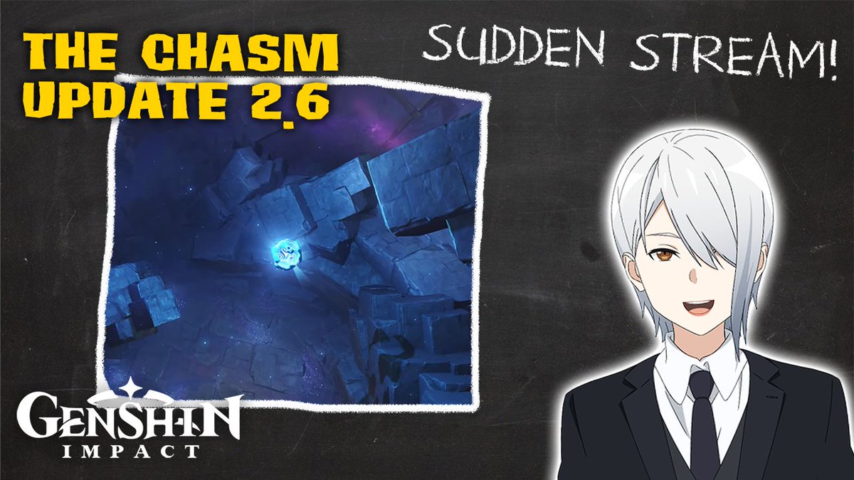 HarukiReima's tweet photo. 【Sudden Stream】
✨Waiting Room : https://t.co/2kyFMVIvoX
Frends, lupa kalau hari ini update genshin impact😅 jadi tar jam 8 malam aku bakal stream dadakan explore The Chasm (New Map). Jangan lupa mampir ya hehe..
#HarumaID #Haruma_Live #GenshinImpact #NewUpdate https://t.co/1448km5Dxw