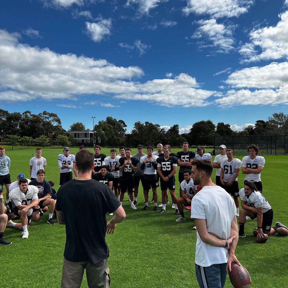 Big day with @mdcksn @Seahawks and @ryan_buj coming to chat to the future punters at Prokick Australia. #knowledge #experiences.