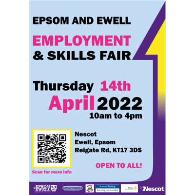thebestofepsom's tweet photo. Is #Epsom in your #StaffCatchmentArea? Then the Epsom and Ewell Employment and Skills Fair is for you - AND STANDS ARE FREE  Email kerrie.baker@thebestof.co.uk for details of FREE stands.   @EpsomEwellBC at @Nescot in #Ewell @Ethos https://t.co/fTOzao30RC https://t.co/tAkKQsn8ff
