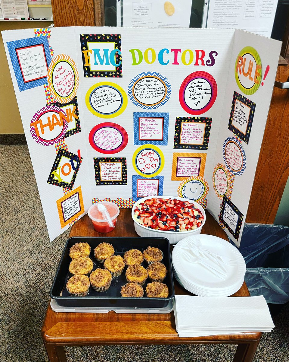 BeaumontFMGP's tweet photo. Happy Doctor’s Day! Our FMC staff are the best and we are thankful for them as they show appreciation to our residents and faculty. https://t.co/IK6lWa8TNQ
