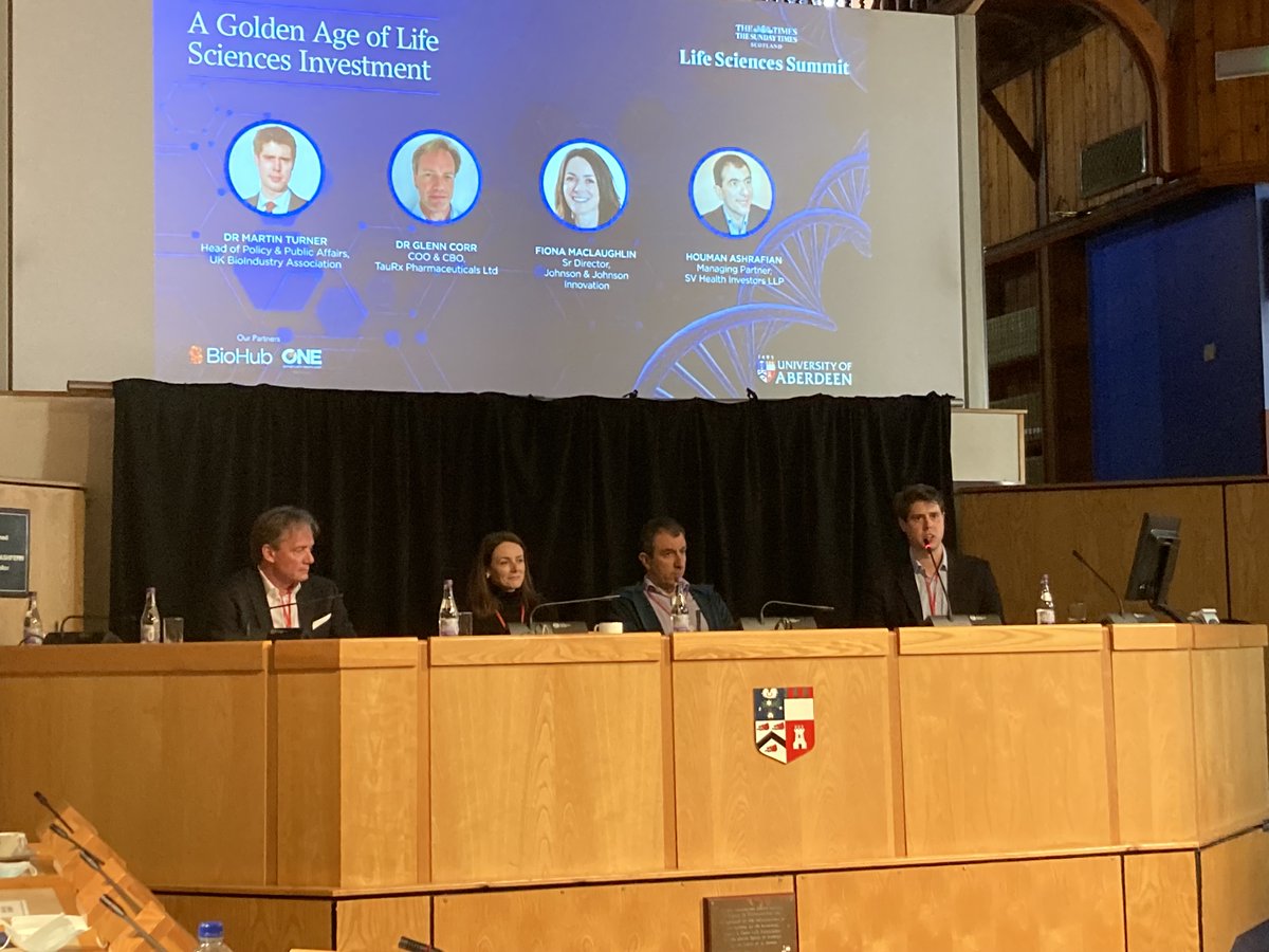 The <a href="/thetimes/">The Times and The Sunday Times</a> #LifeSciencesSummit is spotlighting the challenges and opportunities ahead for the Scottish #lifesciences sector.

Some insightful discussions on the incredible work being done and great to see our client <a href="/TauRx/">TauRx Therapeutics</a> up on stage sharing their insight.