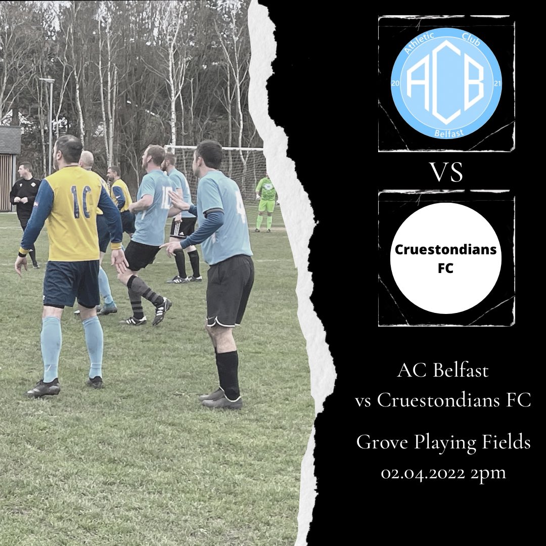 ACBelfast's tweet photo. This week sees our newly formed First Team take the field for the very first time against another newly formed side Cruestondians FC, as we look to get  off to a winning start as we begin preparations for entering the league next season

#UppaAC #newclub #amateurfootball https://t.co/j4pEOHuzVa