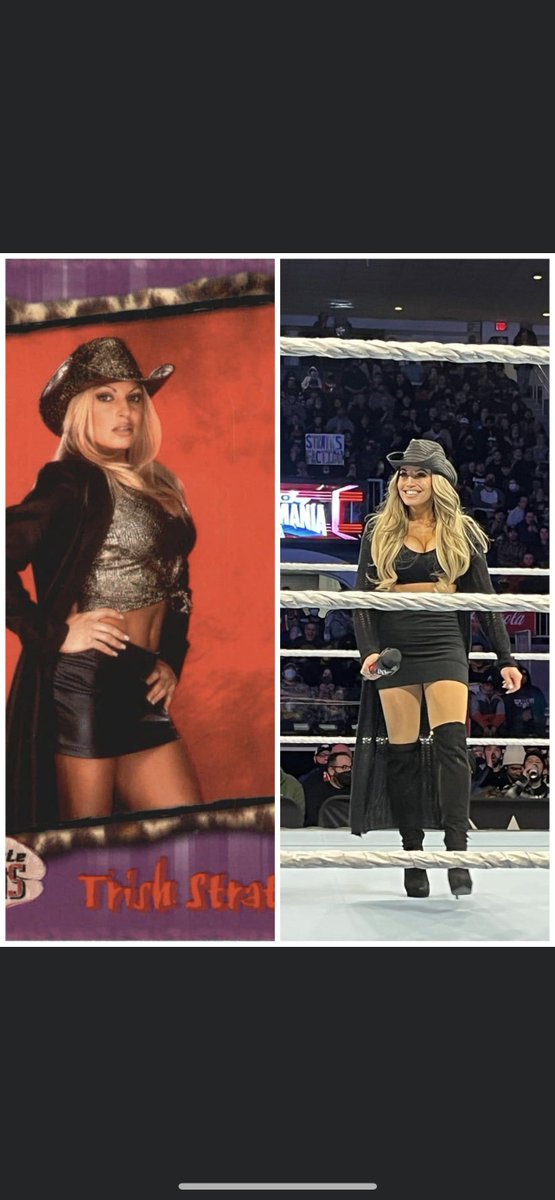 Trish Stratus 2002 and Trish Stratus 2022 https://t.co/182pHvDRij