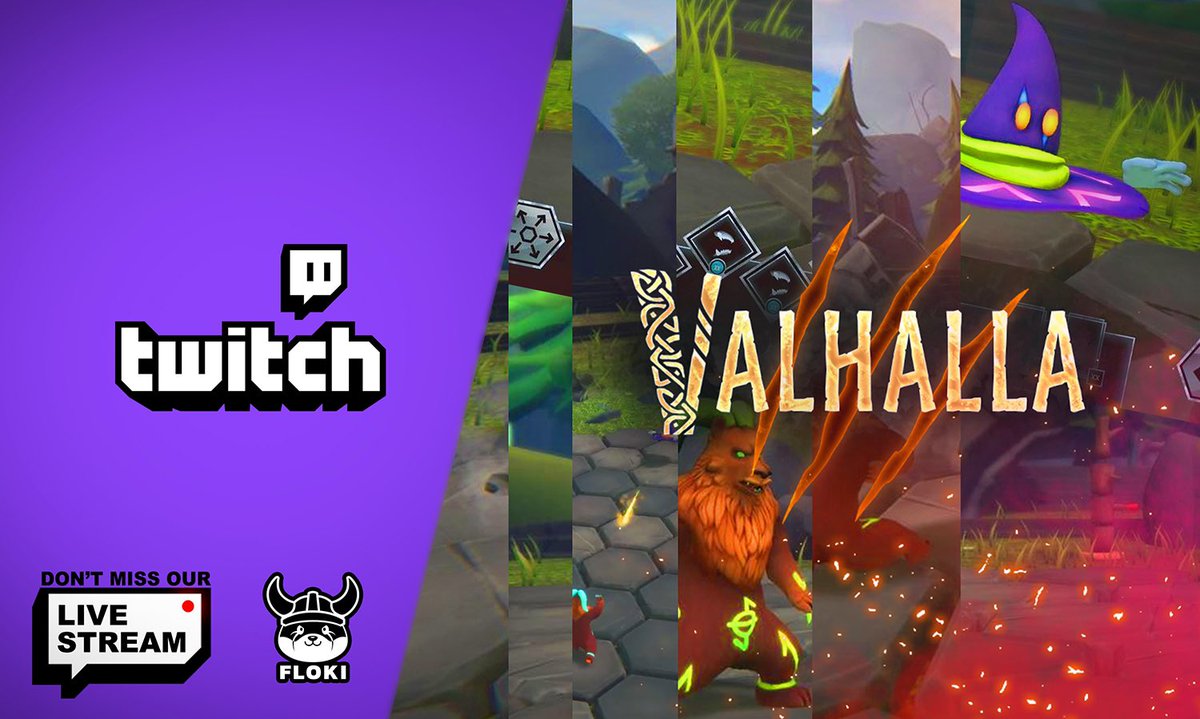 FLOKI's tweet photo. Come join us today on Twitch at 6pm (UTC) for a #Valhalla Livestream with @NotAWhaleQQ! 

Don’t miss the chance to ask your questions about #Valhalla! 

https://t.co/kxhbIQHZGP

#Floki #Crypto #Valhalla #Metaverse #PlayToEarn https://t.co/5GnmLyoUJs