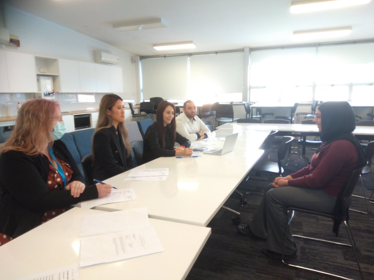 CHHS Yr 11 English Studies students completed mock interviews as part of their 1st assessment. Thanks to Jade <a href="/AdeccoAustralia/">Adecco Australia</a> for your expertise. We also welcomed Adam (pre-service teacher) from <a href="/westernsydneyu/">Western Sydney University</a> to our panel
#realworldlearning
#teachertraining
#teachermoments