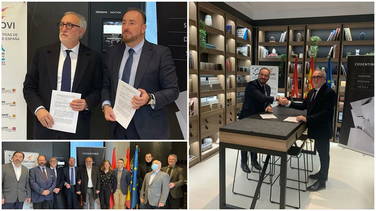 CONCOVI_Espana's tweet photo. 🤝 @GrupoCosentino y #CONCOVI renuevan y amplían su acuerdo de colaboración
✍️ La firma fue en la sede de #CosentinoCity #Madrid, por @CasaresCollado, presidente de #CONCOVI y la @FCVCAM, y José Luis Calleja, director de #COSENTINOmadrid.
https://t.co/yAW6ykNof3 https://t.co/JATmINkYVQ