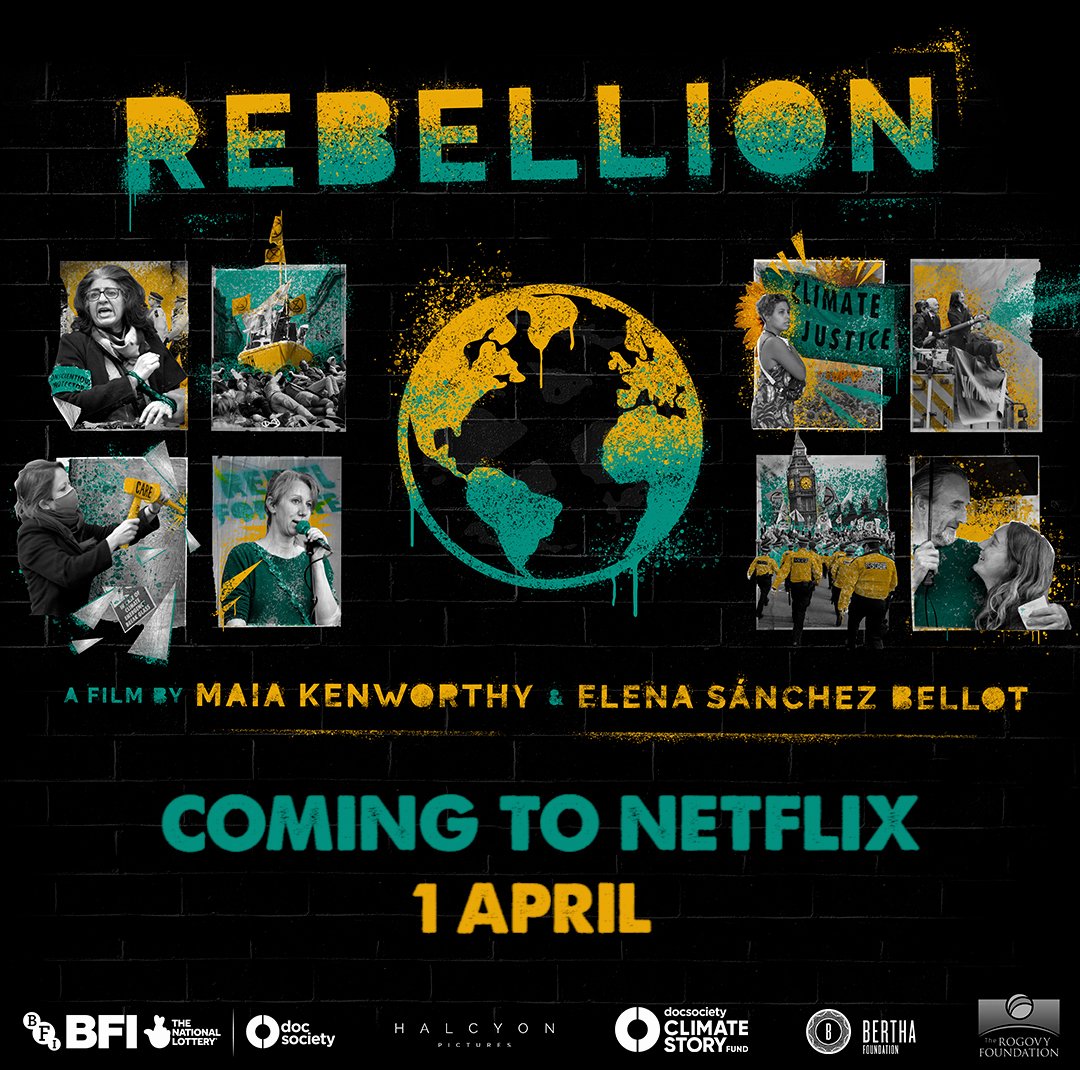 It's finally happening! Rebellion launches on <a href="/NetflixUK/">Netflix UK & Ireland</a> THIS FRIDAY! 🥳 Tell all your mates and get watching 👀 <a href="/TheDocSociety/">TheDocSociety</a> <a href="/BFI/">BFI</a> <a href="/XRebellionUK/">Extinction Rebellion UK 🌍</a> <a href="/katmansoor/">Kat Mansoor</a> #climatestoryfund