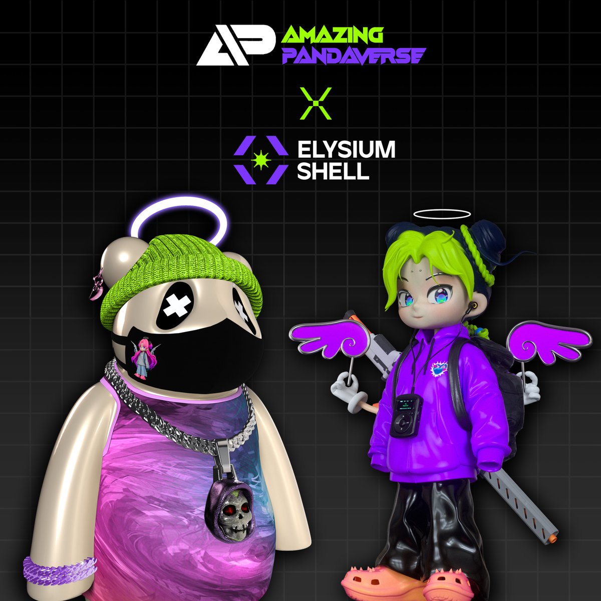 AMAZING PANDAVERSE NFT (@amazing_pndv) on Twitter photo AMAZING PANDAVERSE x Elysium 💜
Introducing Elysium Shell, a collection of delicate full-body 3D characters!
Giving away 5 WL spots here!
• Follow <a href="/elysium_system/">ElysiumShell</a>
• RT & 💚 this tweet
• Tag 3 Friends
• Join both discord!
⏳ 48 hrs.
#NFTGiveaway #Elysiumshell #PNDV AMAZING PANDAVERSE x Elysium 💜
Introducing Elysium Shell, a collection of delicate full-body 3D characters!
Giving away 5 WL spots here!
• Follow <a href="/elysium_system/">ElysiumShell</a>
• RT & 💚 this tweet
• Tag 3 Friends
• Join both discord!
⏳ 48 hrs.
#NFTGiveaway #Elysiumshell #PNDV