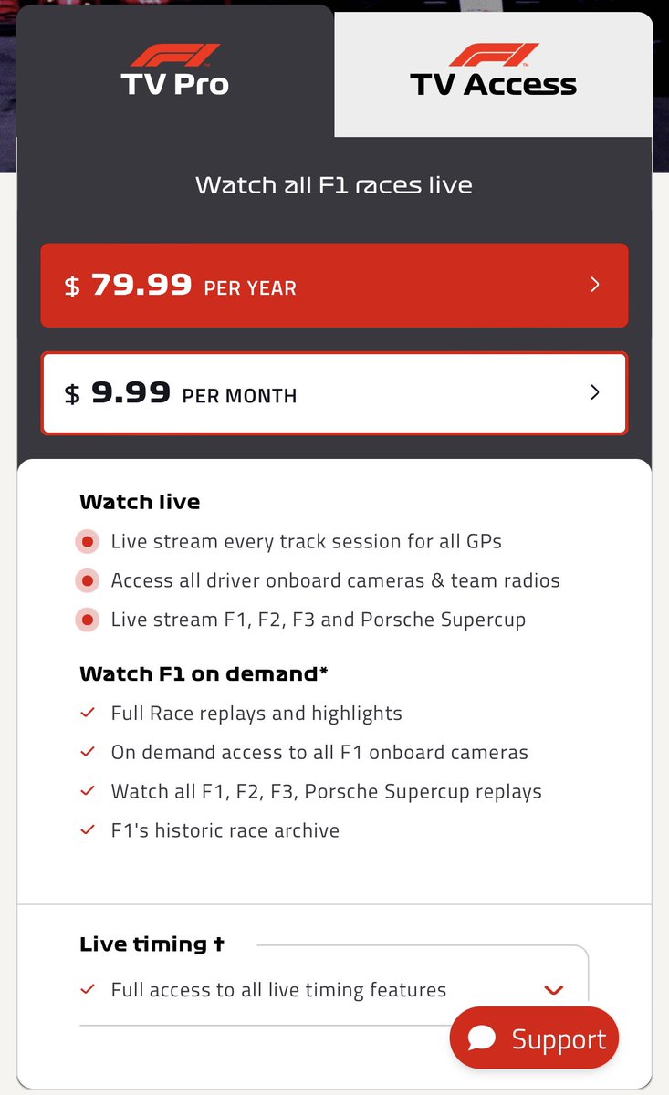 vincenzolandino's tweet photo. If you’re in the United States and watch F1, there’s no better deal than F1TV Pro. 

Compared to what other countries have to pay to watch F1, this is an absolute steal: https://t.co/yFGFDnYYMn https://t.co/jyZUfyLFMd