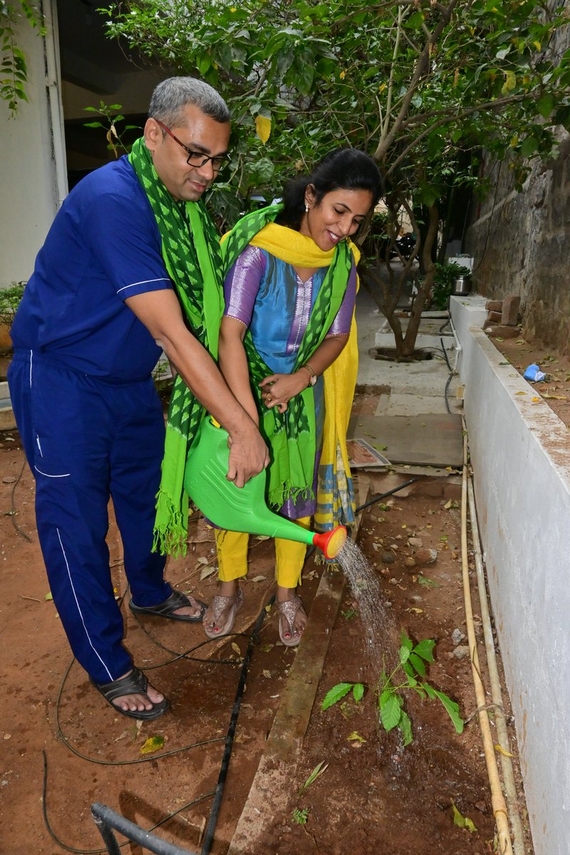 drrajkirit's tweet photo. Felt great while I planted a sapling for a greener India for us and the next generation too. Feels grateful to be a part of this amazing initiative by @MPsantoshtrs 

#GreenIndiaChallenge https://t.co/ikDjgpjz8J