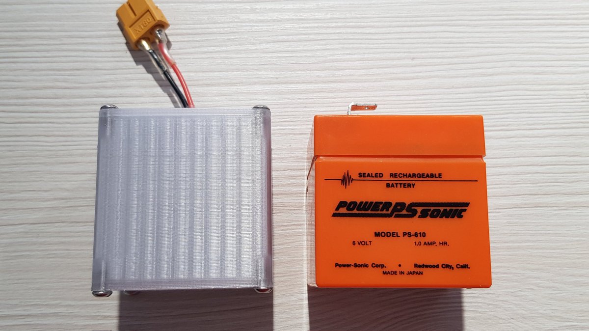 Rad1URGE's tweet photo. New battery, 5S1P NiMh, 6V, 1.9 Ah with 1A fast blow fuse https://t.co/LQbZYV9SqC