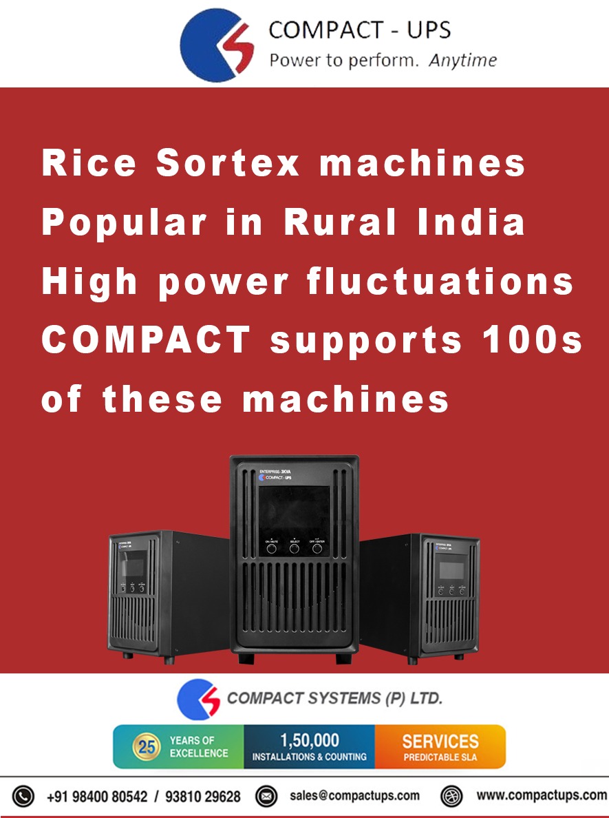 compactsystems1's tweet image. Visit - compactups.com #ricesortexmachines #machines #power #ups #powersystems #powerups #upsbattery #inverter #nomorepowercuts #powersupply