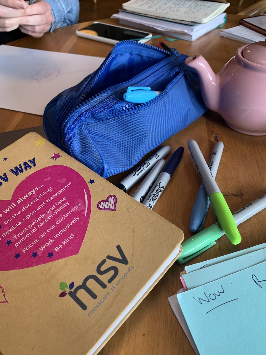SarahMsv's tweet photo. The Marketing Comms team - using all our coloured pens to map out our #WOW Customer Service Campaign #MSvWay 💜 😄 https://t.co/WF8A5QM0YP
