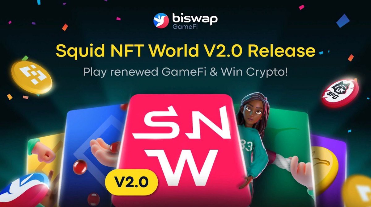 Squid NFT World V2.0 is Released! | Play & Win in Renewed Biswap GameFi!
Play and earn just now - biswap.org/?ref=a7a6e6197…