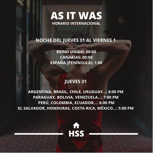 HStylesSP's tweet photo. AS IT WAS - Horarios internacionales 🌍 https://t.co/BApElLJHXG