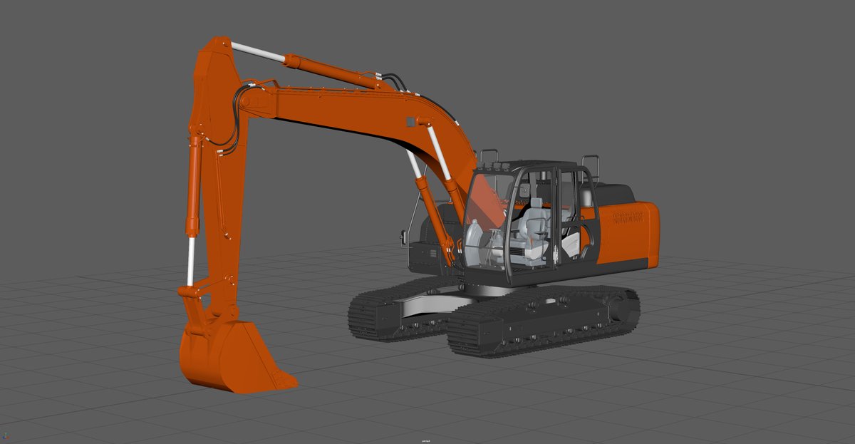 Erix05's tweet photo. 今日はFS19の頃から2年間も作れずにいた3DTrackのモデルが作れるようになりとても感動しています。
これがどういう意味なのか、簡潔に言うとバックホーのModが公式でPS4/PS5/XBOX版を含めてリリース可能になったということです。
これで心置きなくHITACHI ZX200を作れます。
#FS22 #FS22Modding https://t.co/Hyx4e4SKN3