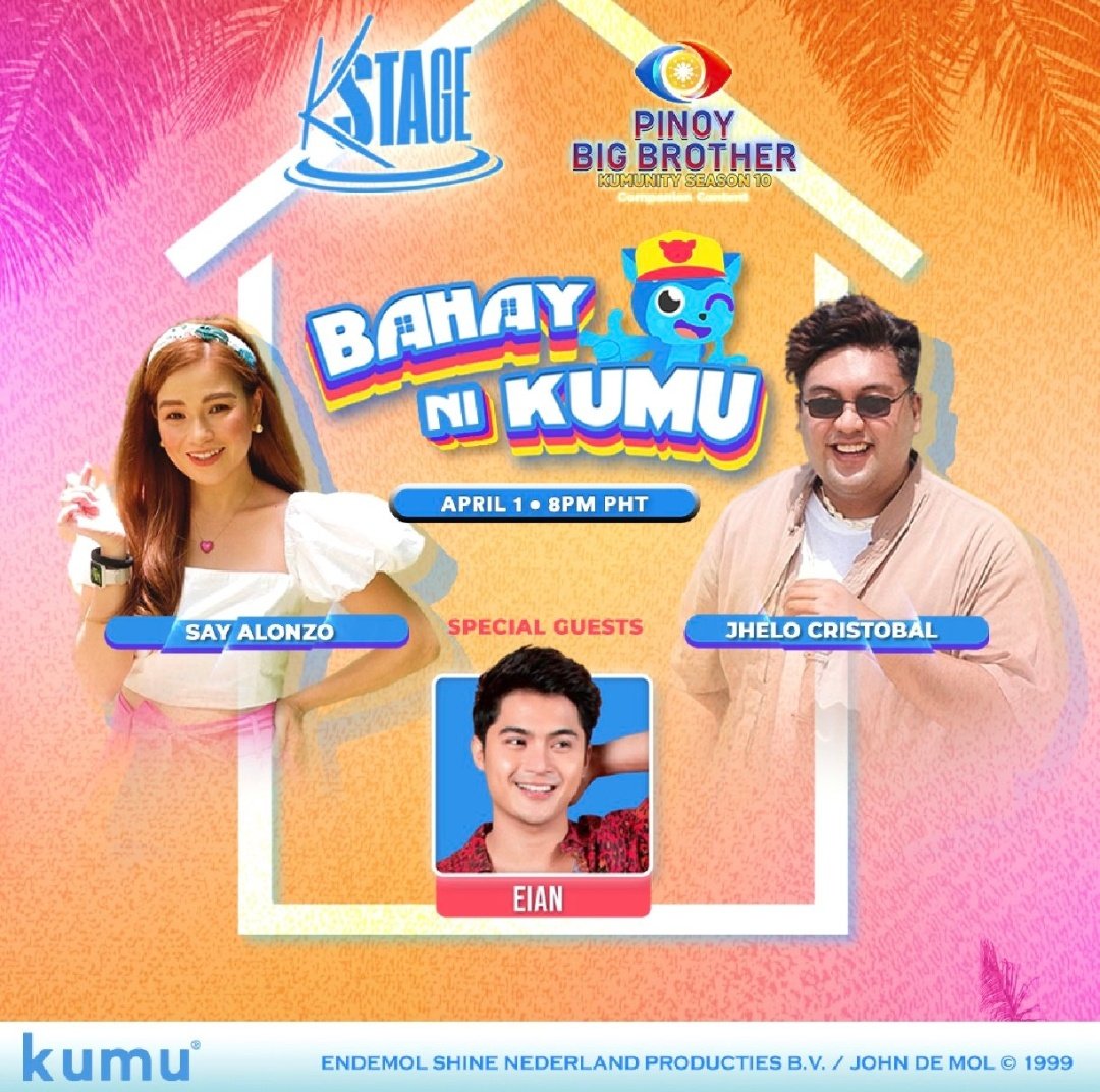 PBBSeasonUpdate's tweet photo. 1ST TIME in BAHAY NI KUMU HISTORY!

Sa kauna-unahang pagkakataon, sa unang araw ng APRIL, Pasabog ang SOLO guesting ng Striving Streamer ng Quezon, EIAN RANCES (@EianRances)! Are you ready TEAM EIAN? 

#PinoyBigBrother
#PBBKumunitySeason10 https://t.co/Ws3lp84g93
