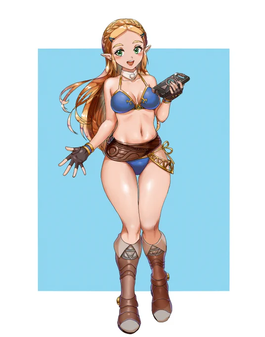 せっかくフィギュア買ってもらったからじっくり見ながら描いたゼルダ様 